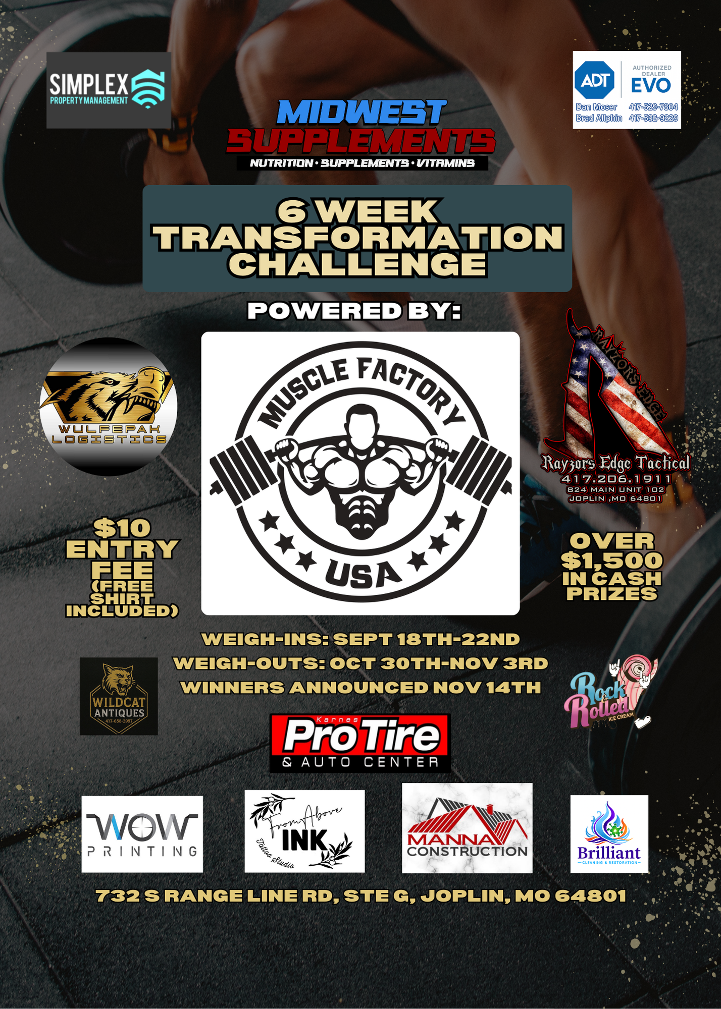 Transformation Challenge Sign Up (PLEASE SELECT LOCAL DELIVERY AS YOUR SHIPPING OPTION)