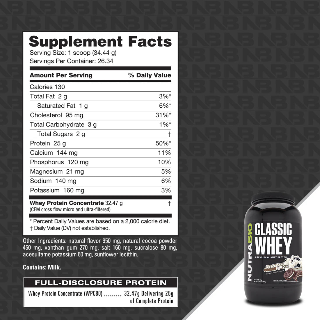 NutraBio Classic Whey Protein