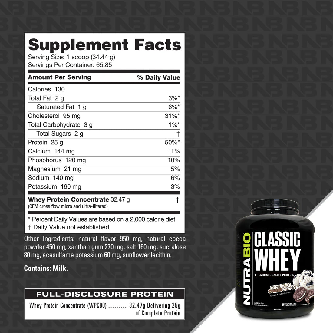 NutraBio Classic Whey Protein