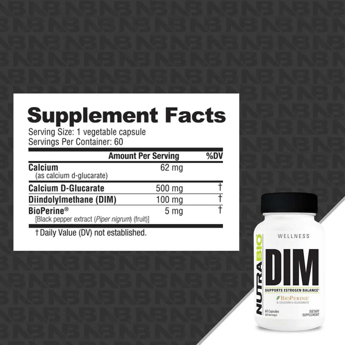 Nutrabio DIM 100mg (60 capsules)