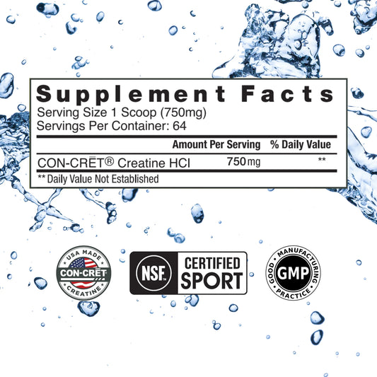 CON-CRET Creatine HCL Powder Unflavored