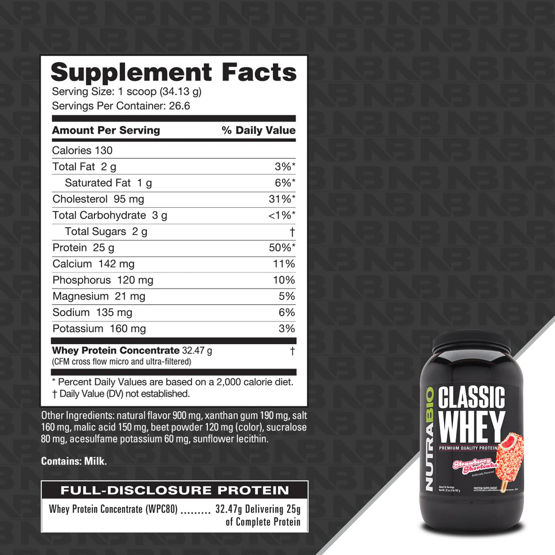 NutraBio Classic Whey Protein