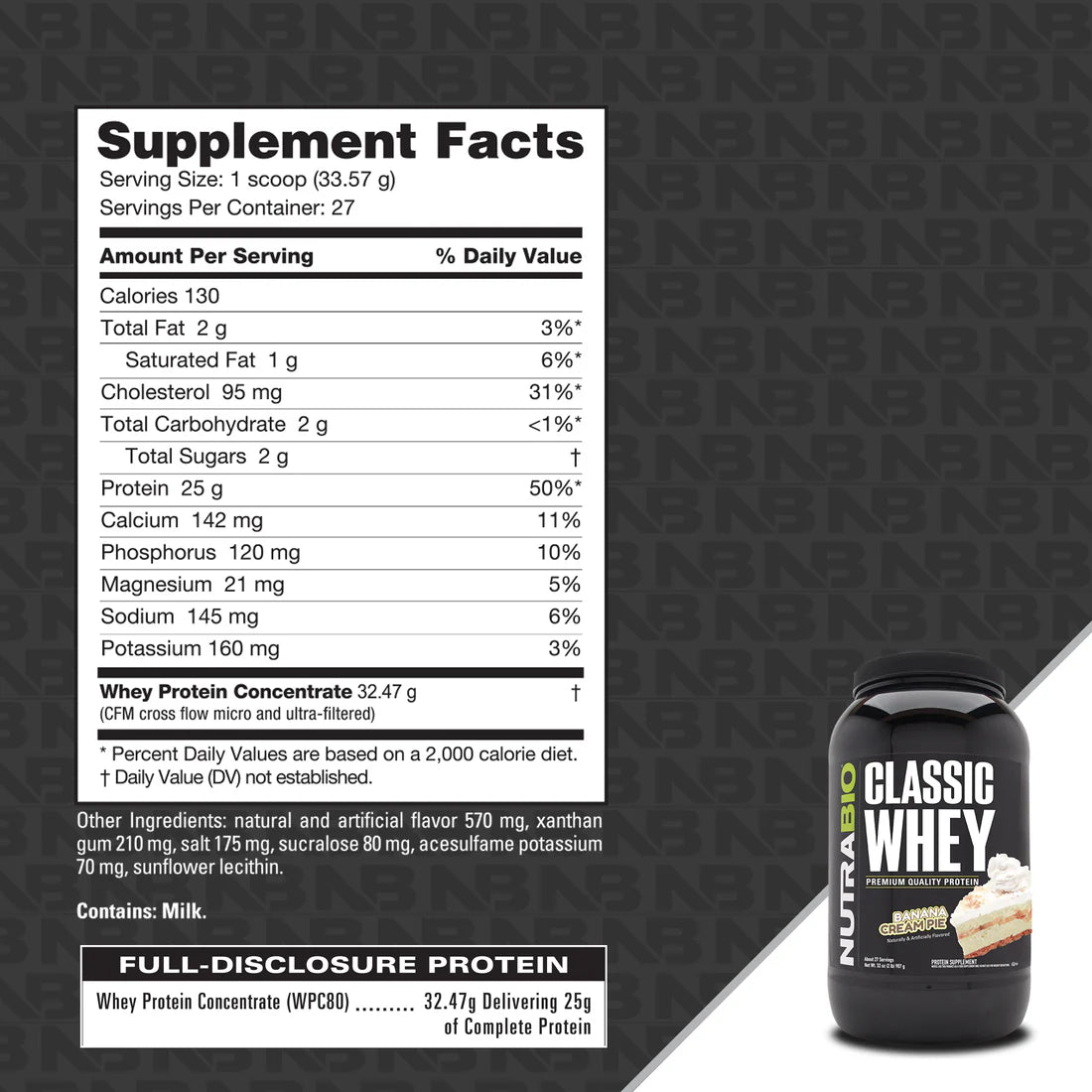 NutraBio Classic Whey Protein