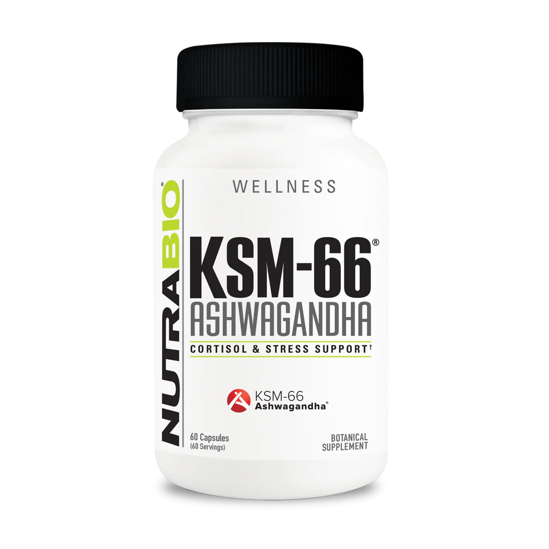 NutraBio Ashwagandha KSM-66 - 60 capsules