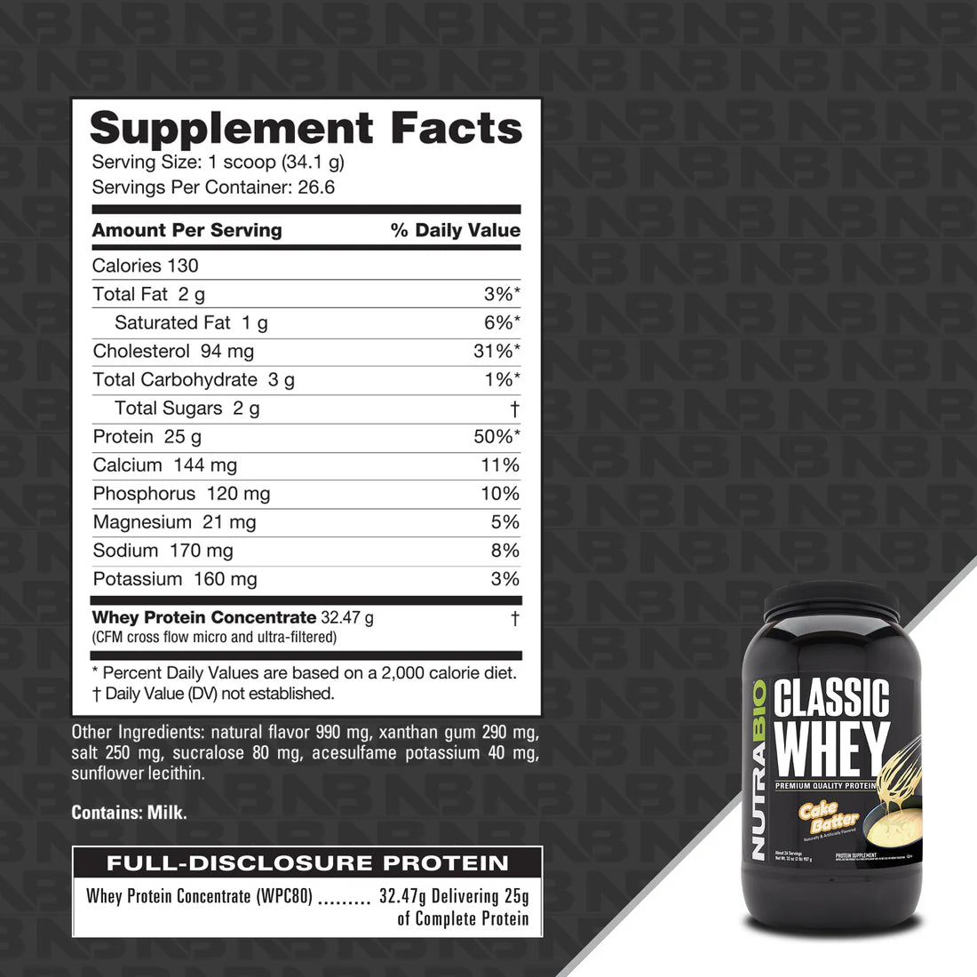 NutraBio Classic Whey Protein