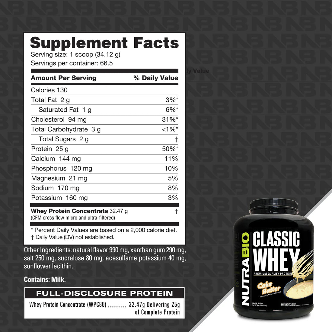 NutraBio Classic Whey Protein
