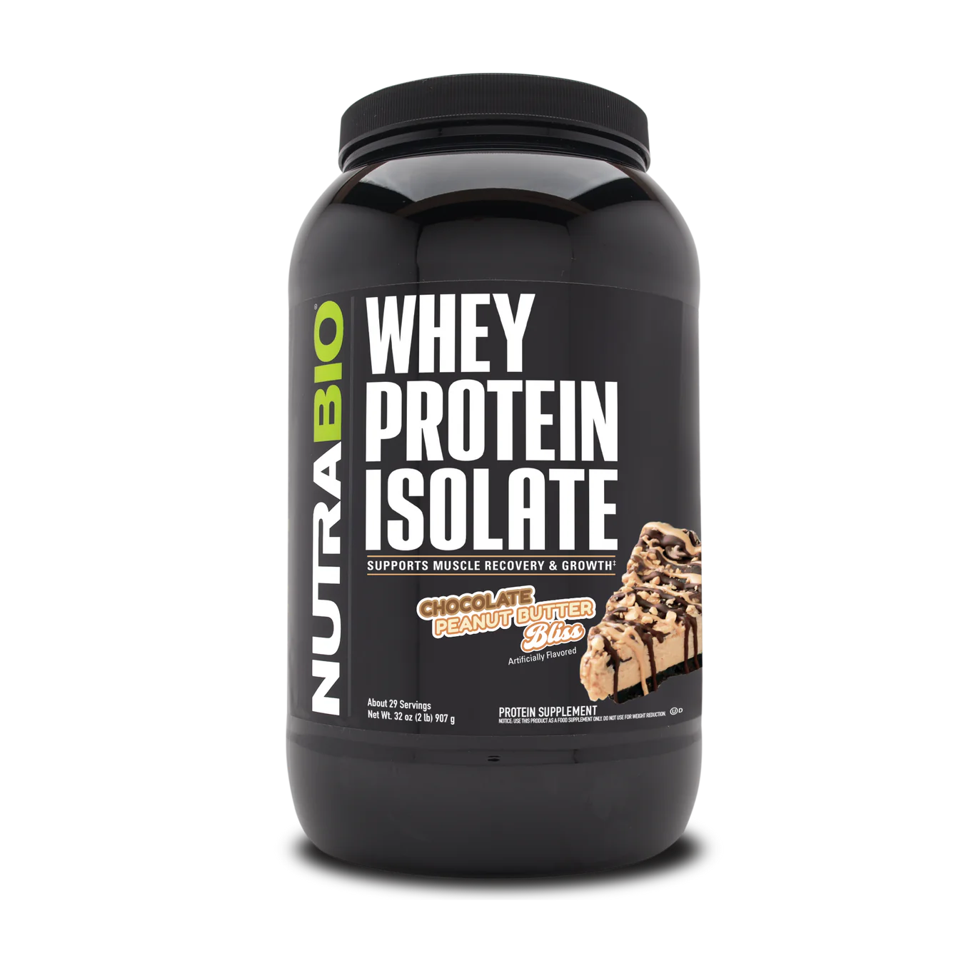 NutraBio Whey Protein Isolate 2lb