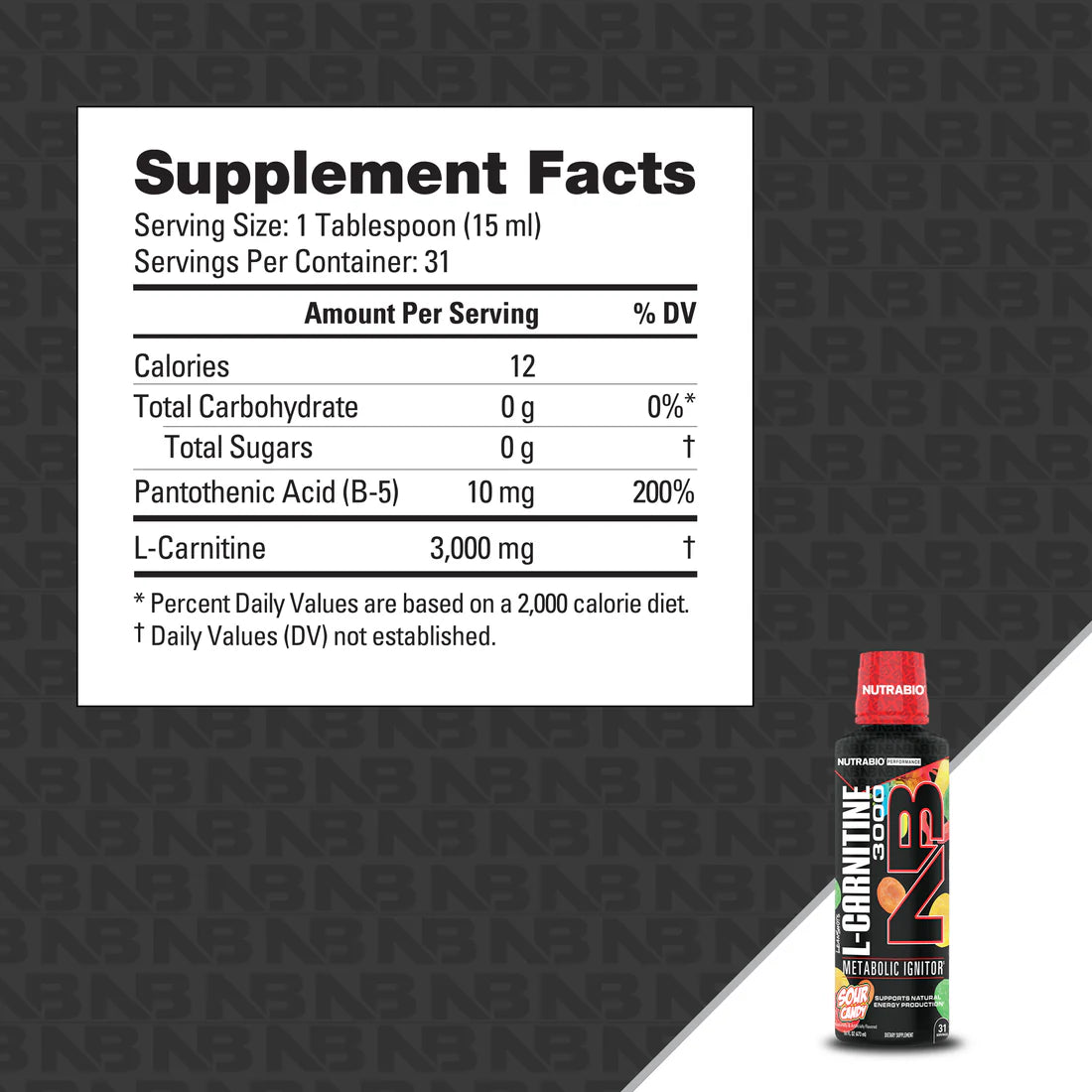 NutraBio LeanShots L-Carnitine