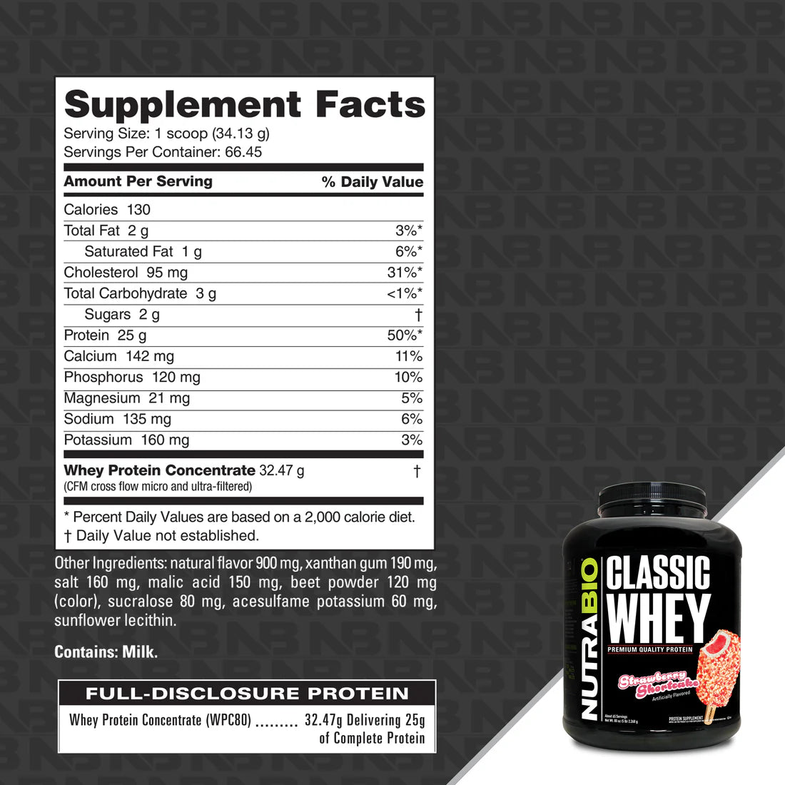 NutraBio Classic Whey Protein