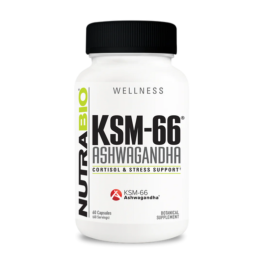 NutraBio Ashwagandha KSM-66 - 60 capsules