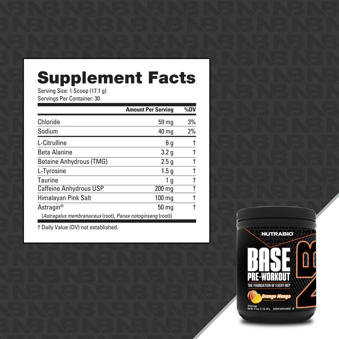NutraBio BASE Pre-Workout